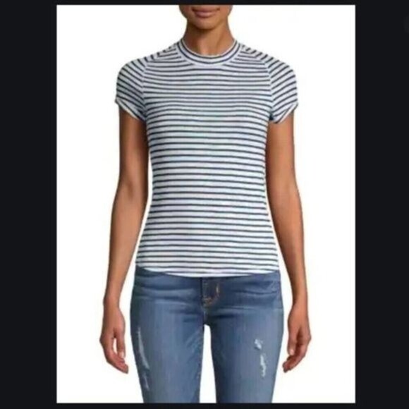 FREE PEOPLE Night Sky Stripe T-Shirt  - Picture 1 of 9